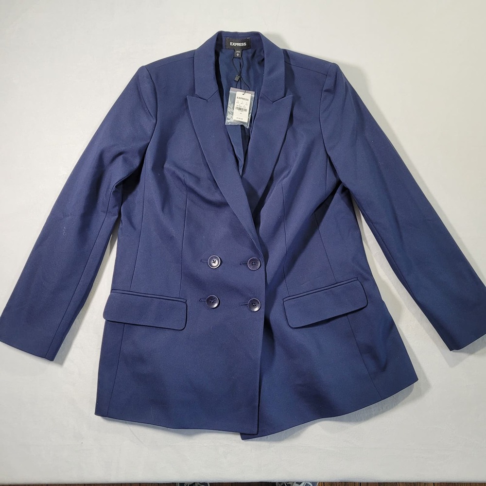 Express Women's Medium Navy Blue Jacket Blazer New With Tags